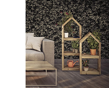 Estanterías para plantas en forma de campanario
